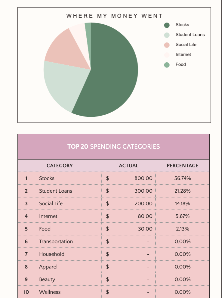 Budget and Net Worth Tracker