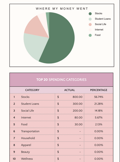 Budget and Net Worth Tracker