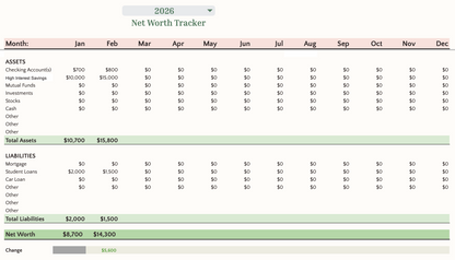 Budget and Net Worth Tracker